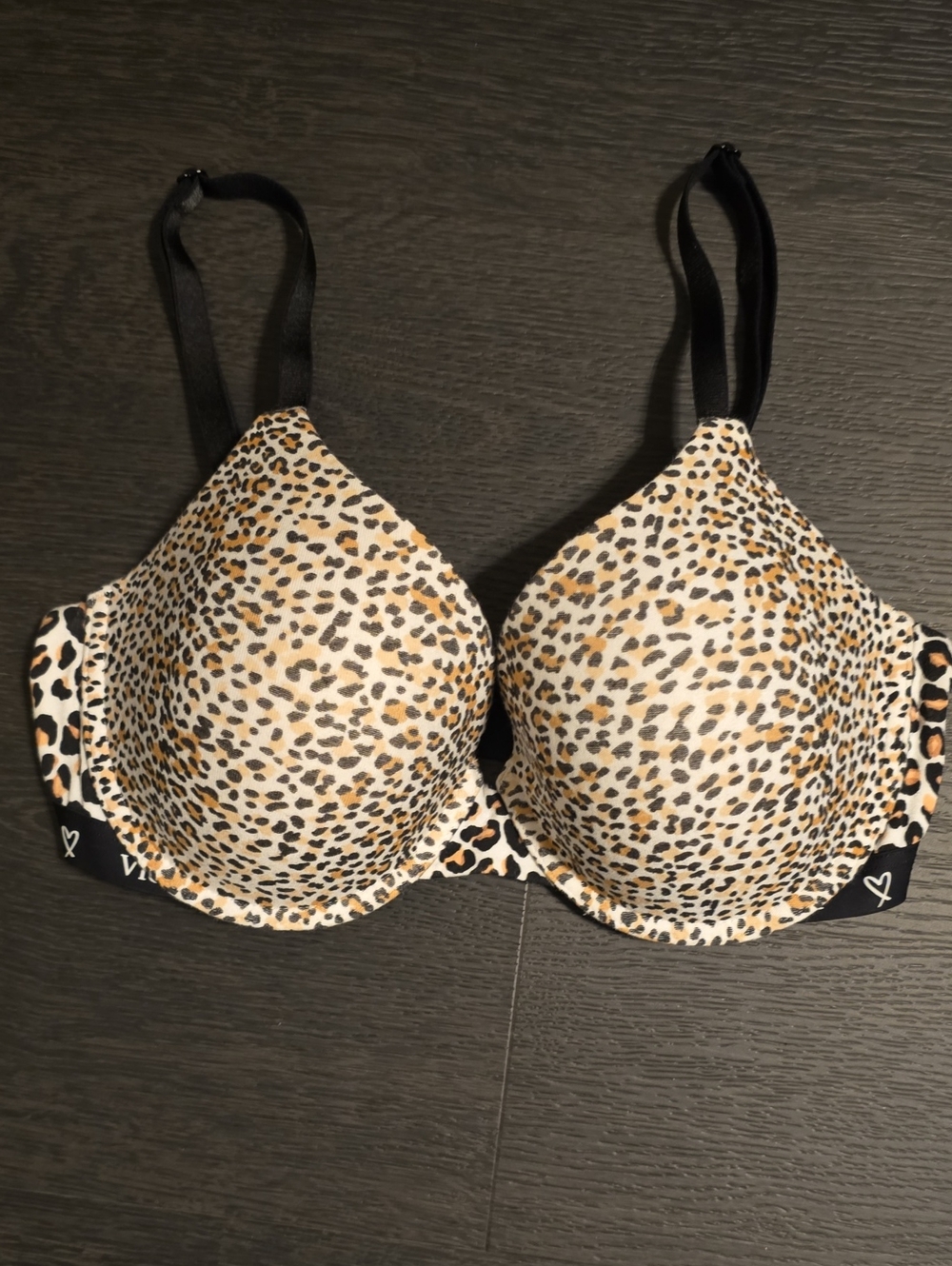 Victoria's Secret Leopard Print Underwire Bra - Cream/Tan/Black
